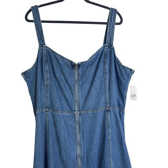NWT Gap UltraSoft Denim Maxi Dress Plus Size XXL Sleeveless A-Line Jean Midi 2X - Picture 5 of 13